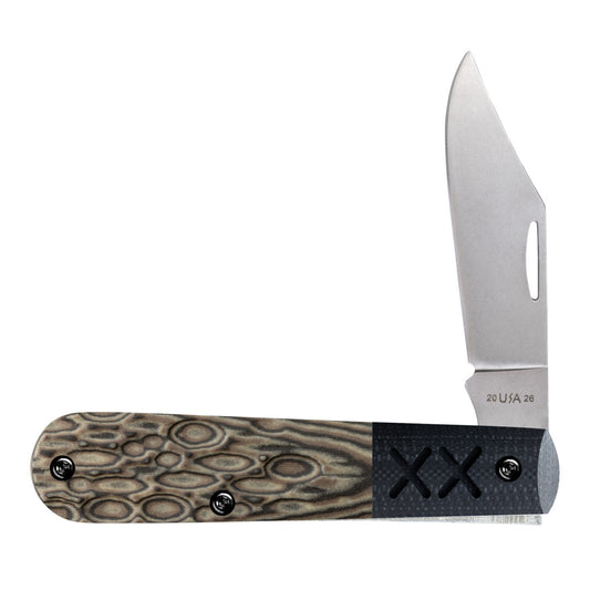 Crossroads™ Fossil Jig Luna Richlite® w/Black G-10 XR Barlow Front View
