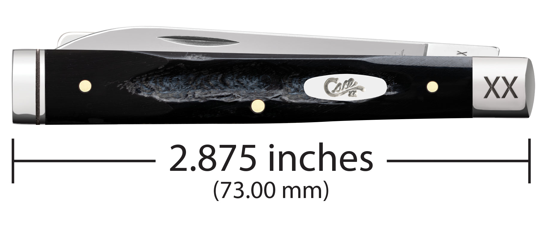 Buffalo Horn Jigged Baby Doc Dimensions