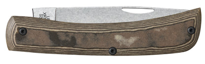 CROSSROADS SERIES - Black & Tan Richlite w/ Black G-10 - Smooth Sod Buster® Jr (XR10137 S35VN) Closed