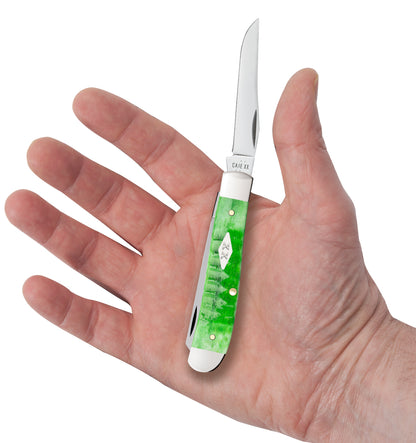 Gator Jigged Bright Green Bone Mini Trapper in Hand