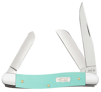 Smooth Seafoam Green G-10 Medium Stockman '18 Front View