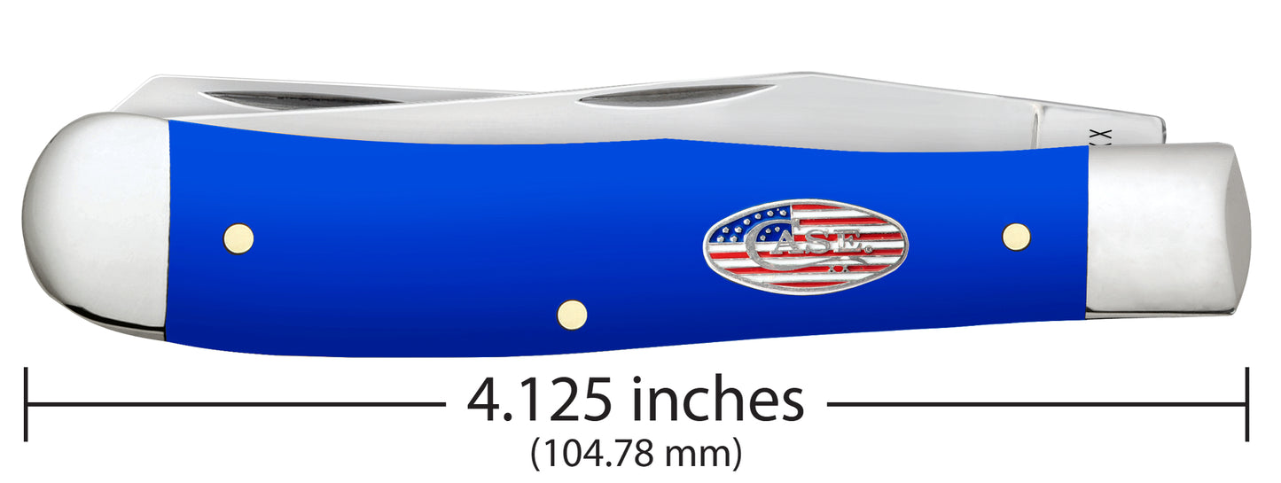 Royal Blue Synthetic Smooth Trapper Dimensions