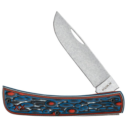 Crossroads™ Fossil Jig Sonic Blast Multi Cut w/ Current Red G-10 XR Sod Buster® Jr Front View