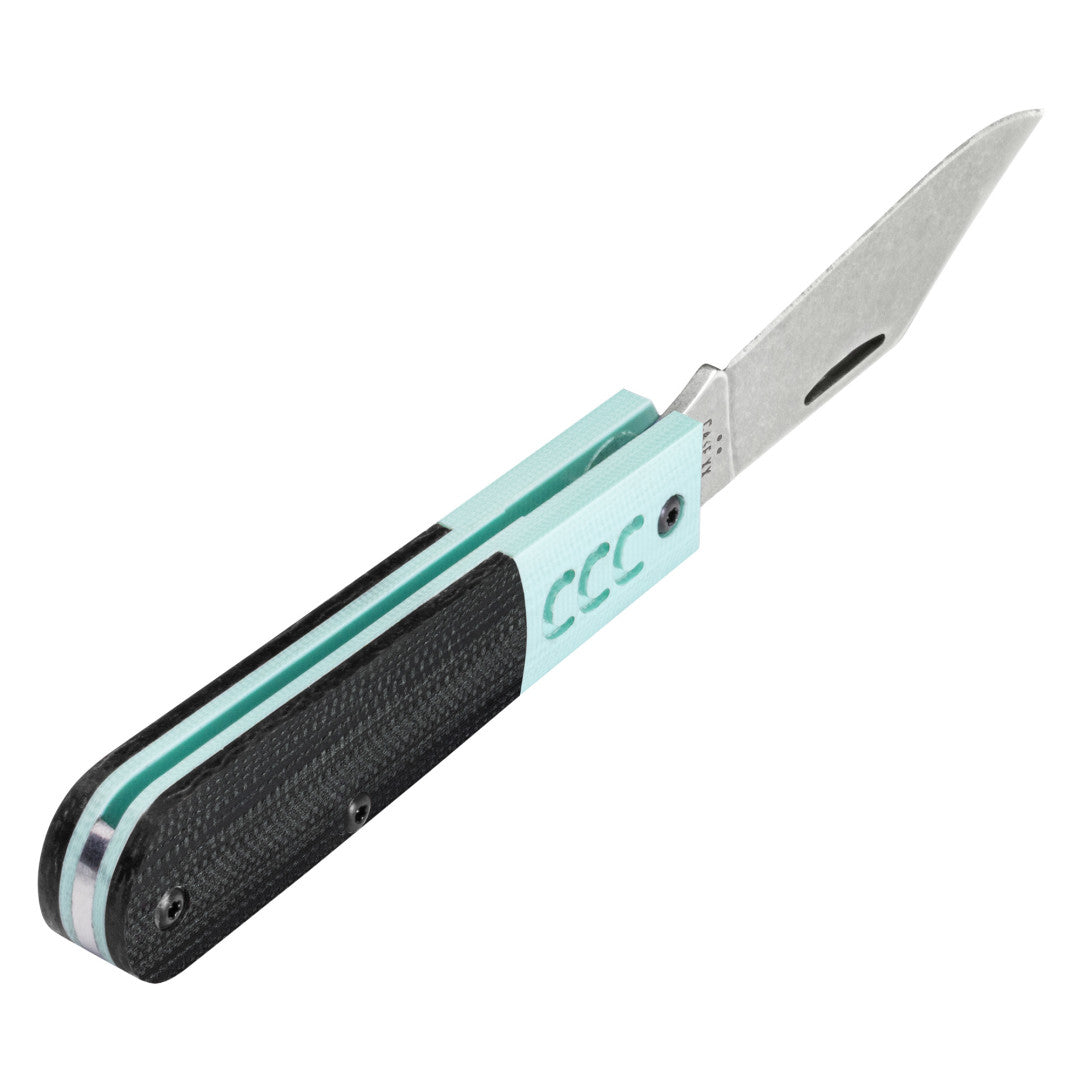 CCC® Black and Teal G-10 Crossroads Barlow
Open Sideview