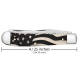 U.S. Army Embellished Smooth Natural Bone Trapper Dimensions