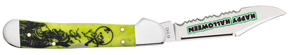 Halloween Smooth Lime Green Bone Mini CopperLock® Open