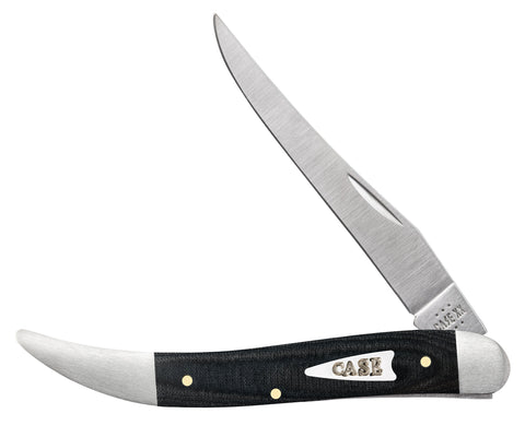 Smooth Black Micarta® Medium Texas Toothpick Knife Front View