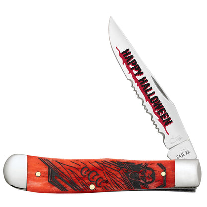 Front view of CCC® 2026 Halloween Dark Red Bone Trapper