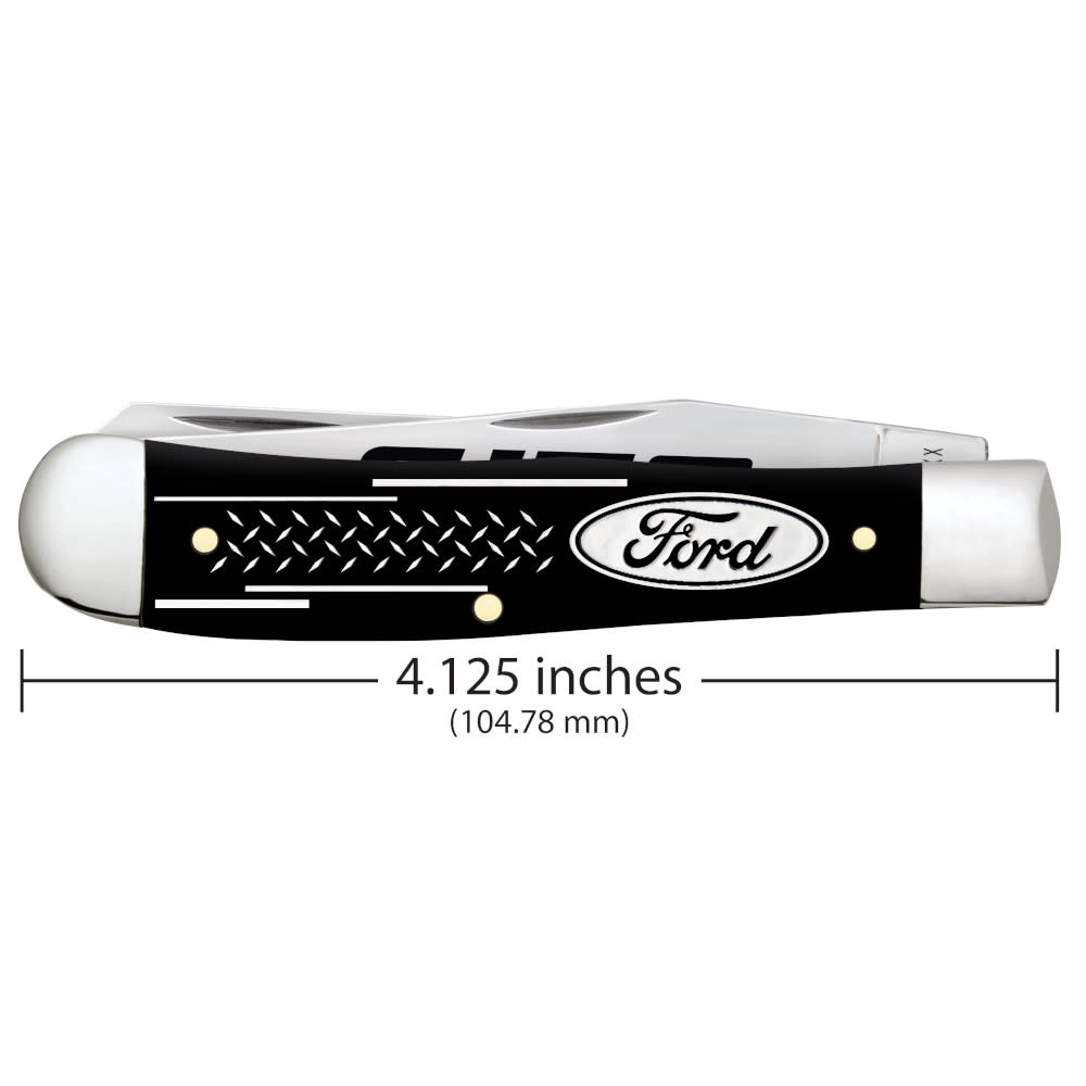 Ford Embellished Smooth Black Synthetic Trapper  Dimensions