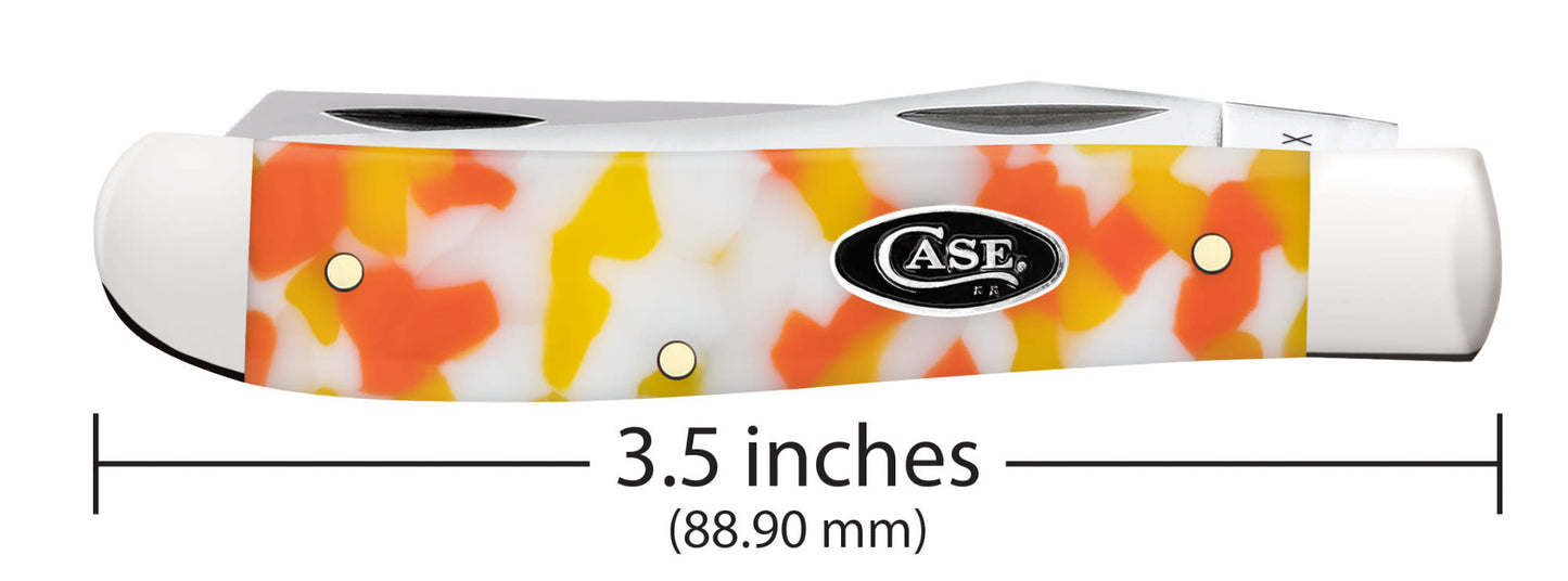 Smooth Candy Corn Kirinite® Mini Trapper dimensions.