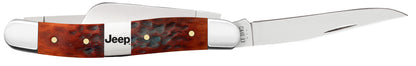 Jeep® Medium Stockman Gift Set - Peach Seed Jig Chestnut Bone w/ Embellished Center Bolster  open.