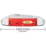 Smooth Dark Red Bone Canoe with Pinched Bolsters Dimensions