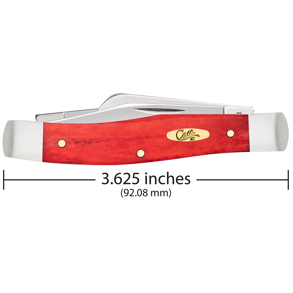 Smooth Dark Red Bone Medium Stockman with Pinched Bolsters Dimensions