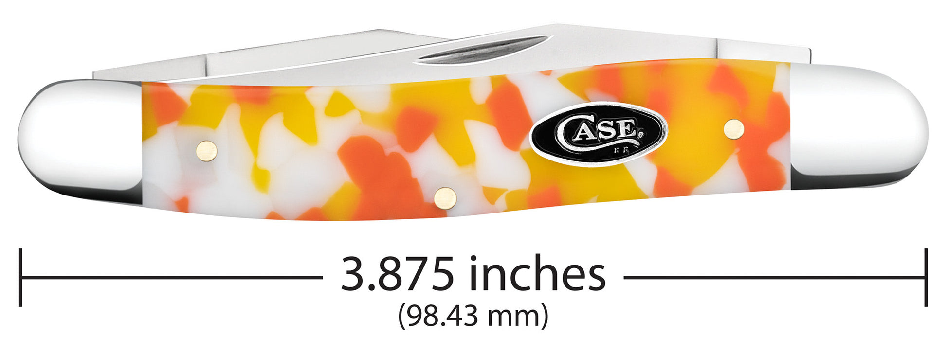 Smooth Candy Corn Kirinite® Muskrat dimensions.