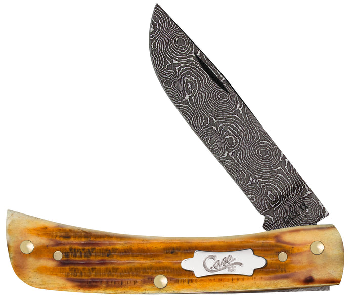 Case®  Second Cut Jig Burnt Goldenrod Damascus Sod Buster Jr® Knife –