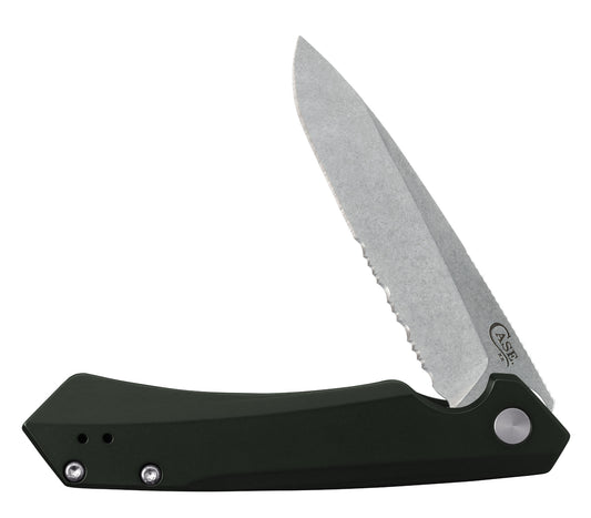 OD Green Anodized Aluminum Kinzua® knife open