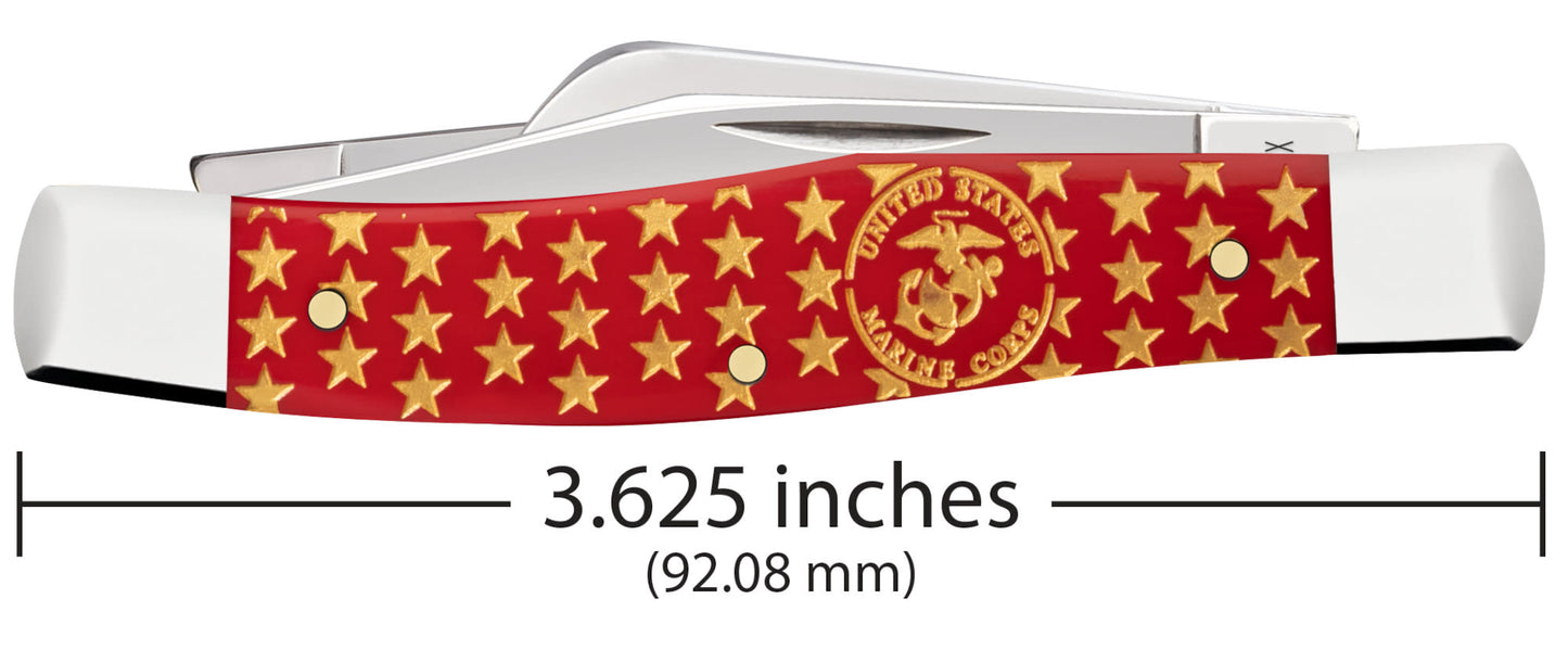 USMC® Embellished Smooth Red Syntheitc Medium Stockman dimensions.