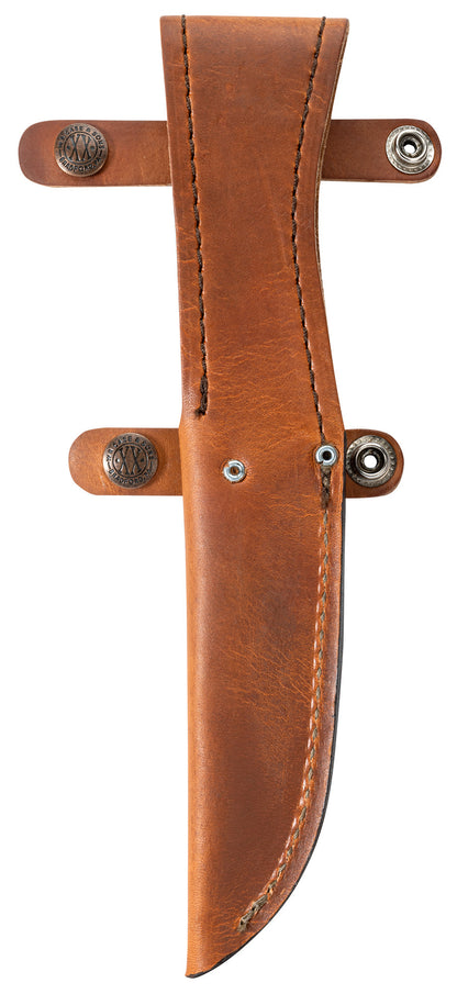 Back shot of Twin Finn Sheath with the buttons un-snapped