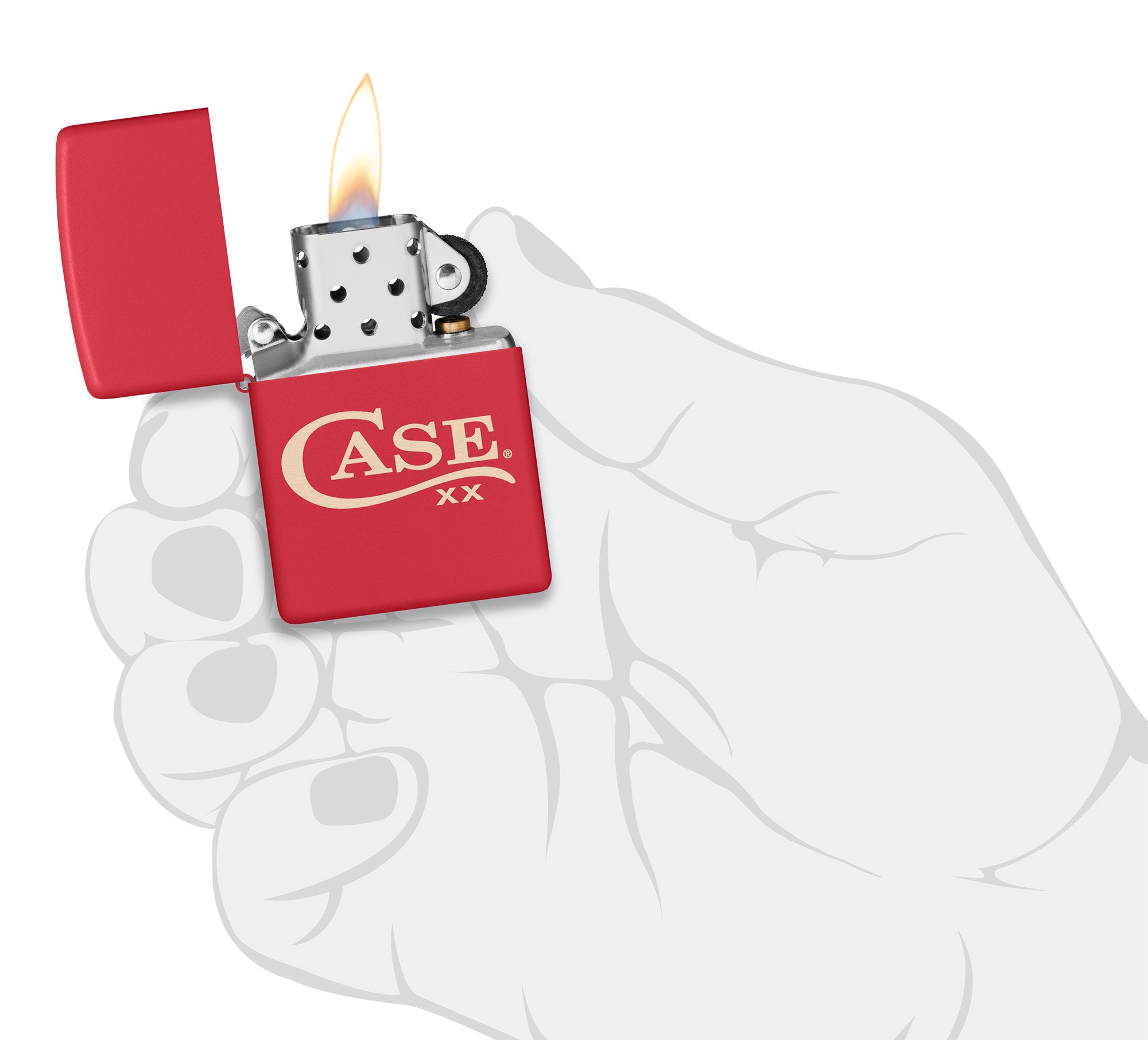 Case® | Zippo® Case Logo Red Matte Lighter – caseknives.com