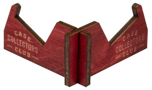 Front Shot of CCC® Red Wooden Knife Stands
