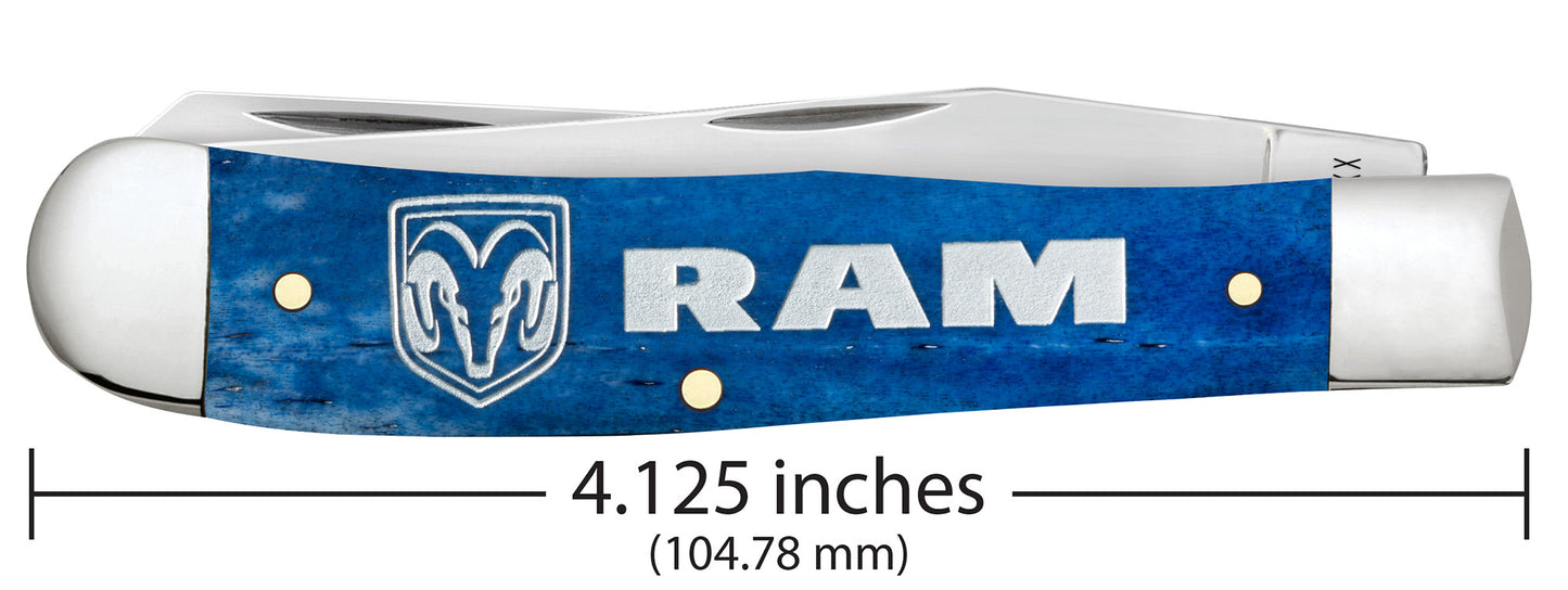 Ram Embellished Smooth Navy Blue Bone Trapper dimensions.