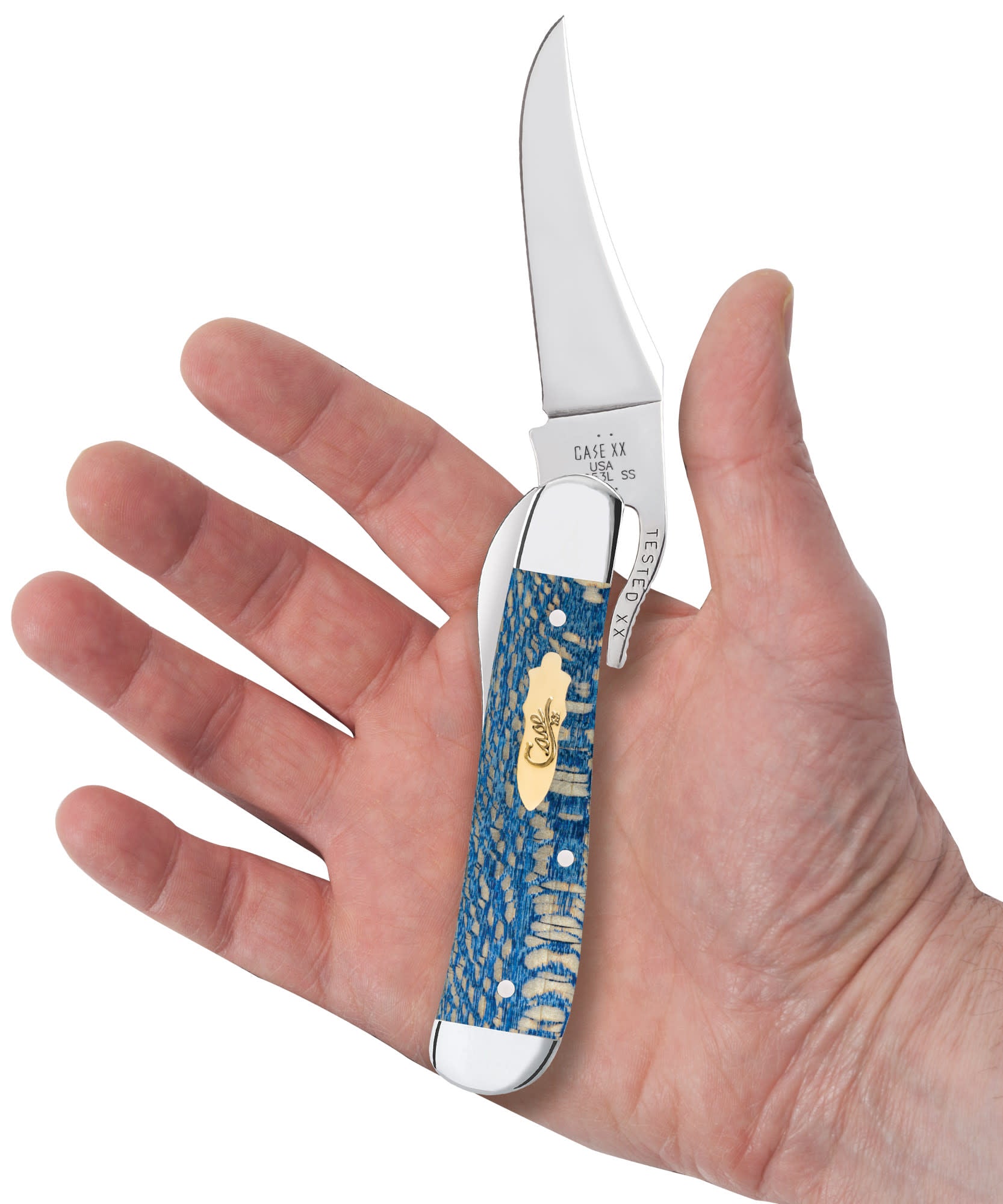 Case® | Smooth Blue Sycamore Wood RussLock® – caseknives.com