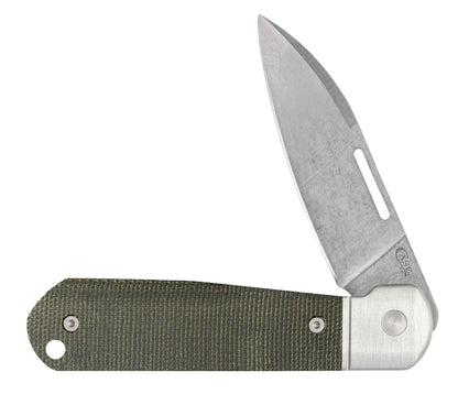 Smooth OD Green Canvas Micarta® Highbanks® Front View