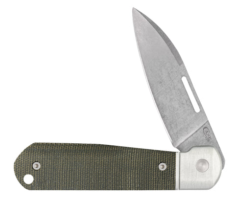 Smooth OD Green Canvas Micarta® Highbanks™ Front View