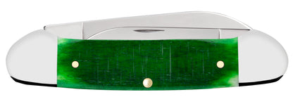 John Deere Sawcut Jig Green Bone Canoe closed.