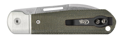 Smooth OD Green Canvas Micarta® Highbanks® Closed