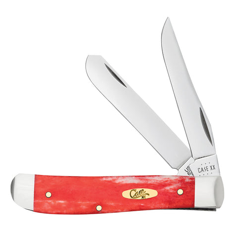 Smooth Dark Red Bone Mini Trapper with Pinched Bolsters front view
