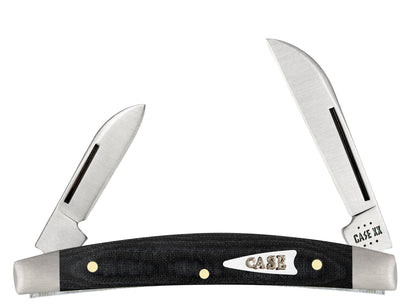 Smooth Black Micarta® Small Congress Knife Front View