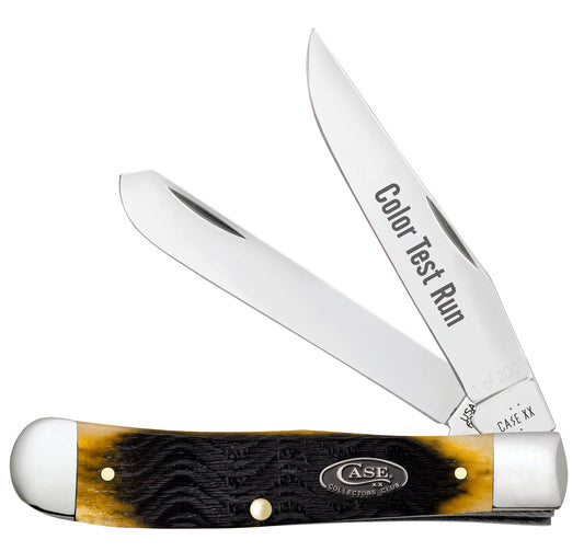 Front view of CCC® Color Test Run Platts Jigged Olive Green Bone Trapper