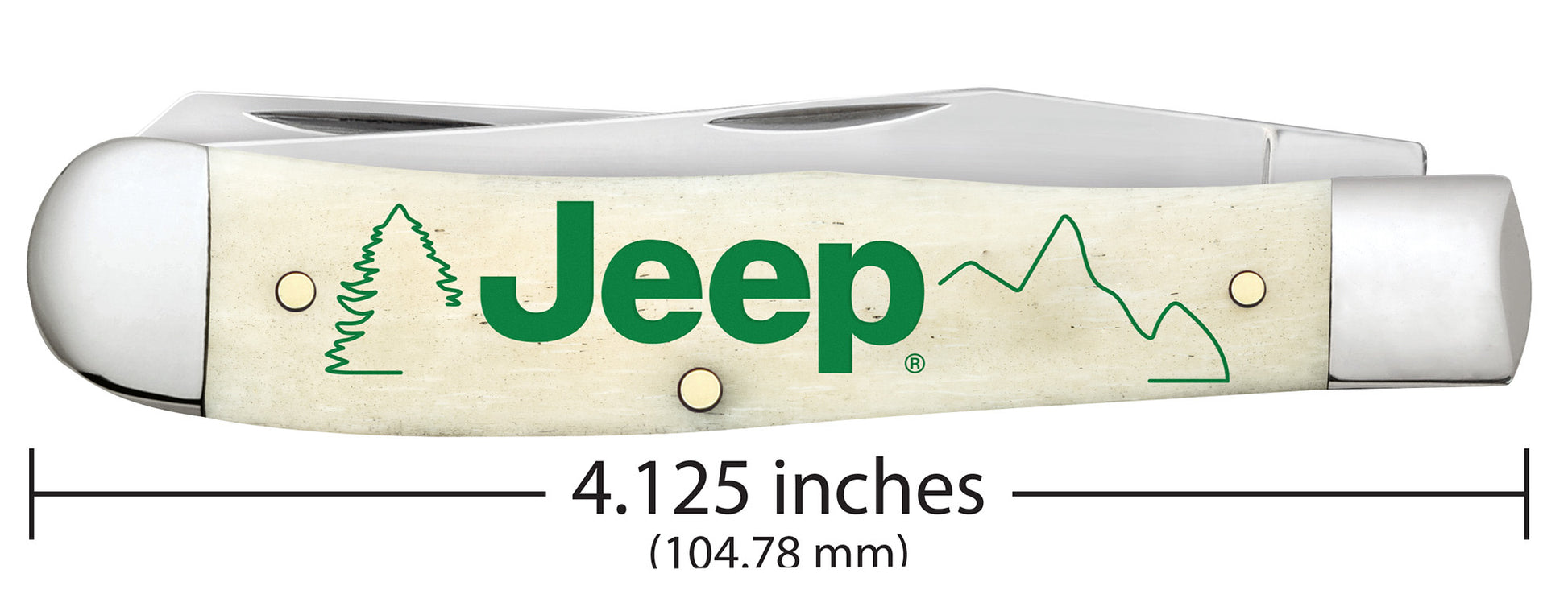 Jeep® Embellished Smooth Natural Bone Trapper dimensions.