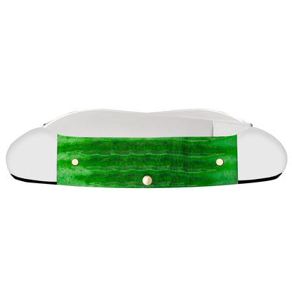 CCC® Pocket Worn® Bright Green Bone Canoe closed
