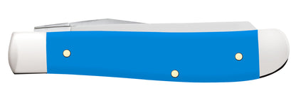 Smooth Light Blue Synthetic Mini Trapper closed.