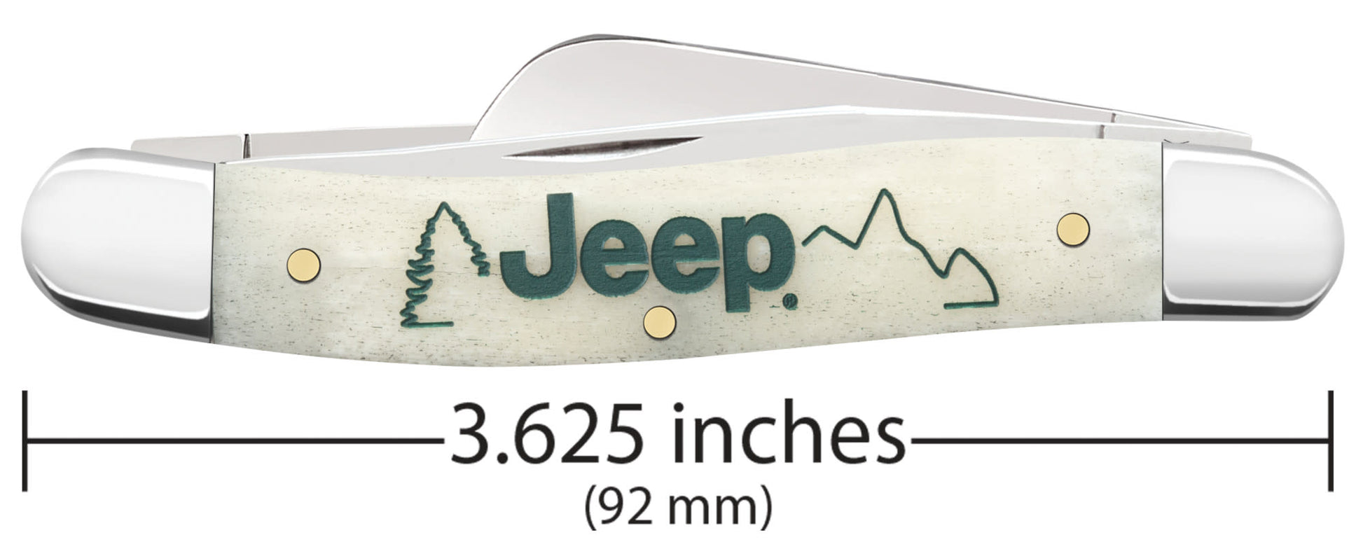 Jeep®  Embellished Smooth Natural Bone Medium Stockman dimensions.