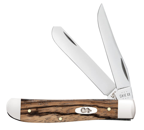 Smooth Natural Zebrawood Mini Trapper Front View