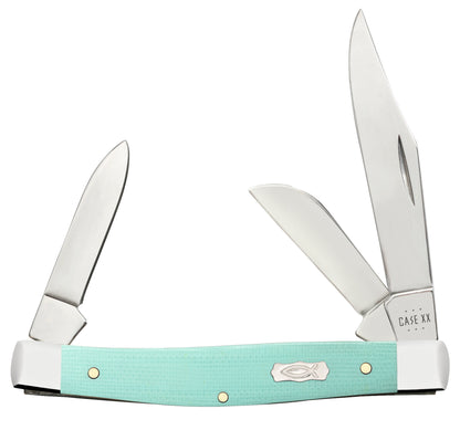 Smooth Seafoam Green G-10 Medium Stockman Front View