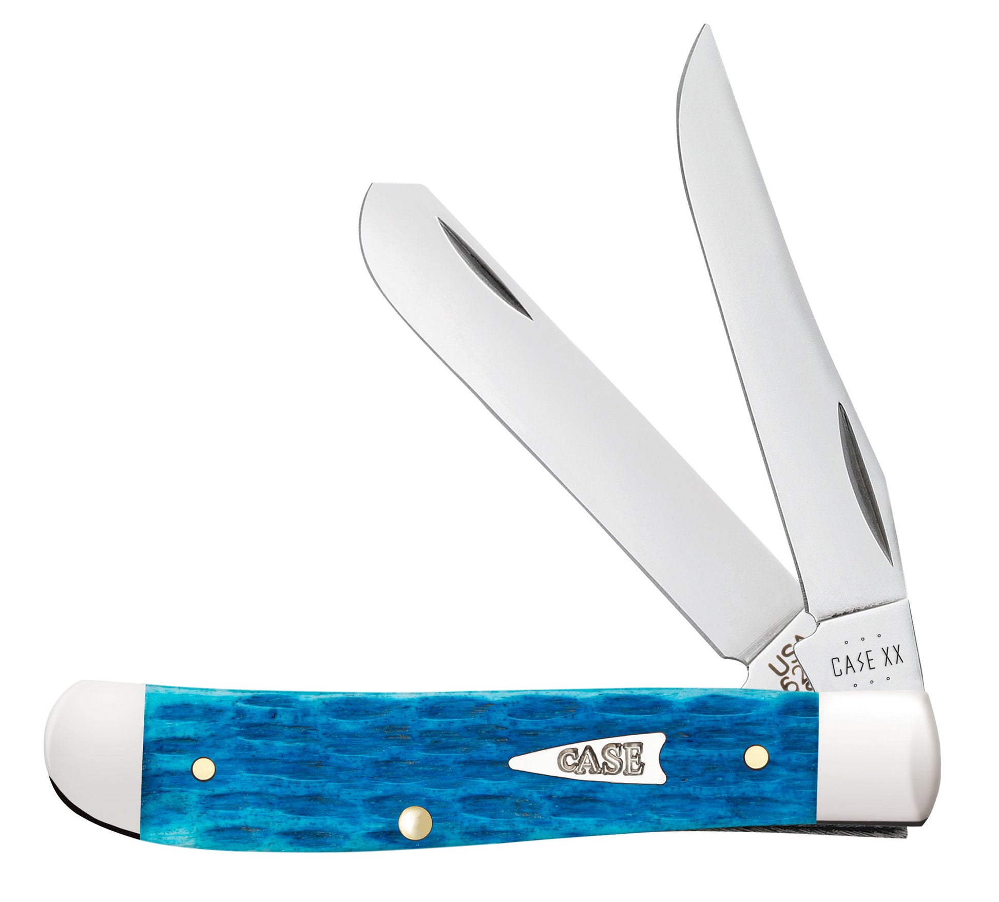 Crandall Jig Sky Blue Bone Mini Trapper Front View