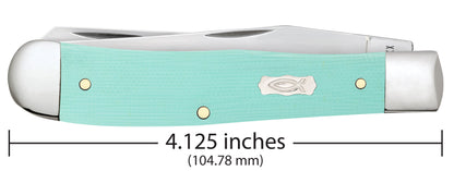 Smooth Seafoam Green G-10 Trapper Dimensions