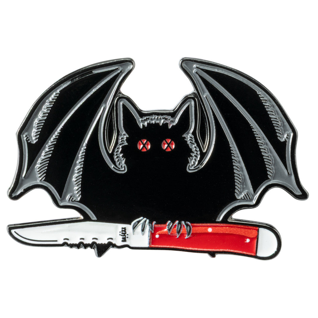 Front View of Bat Hat Pin