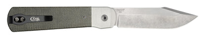 Smooth OD Green Canvas Micarta® Longhouse® Open Front View