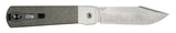 Smooth OD Green Canvas Micarta® Longhouse™ Open Front View 