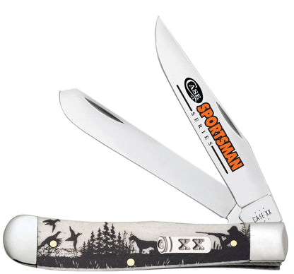 Sportsman Series Hunter  Embellished Smooth Natural Bone Trapper Front View