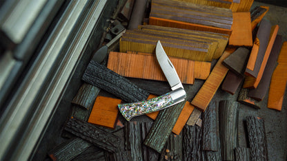 Lifestyle image of Bill Ruple x Case Axe Handle™ Abalone