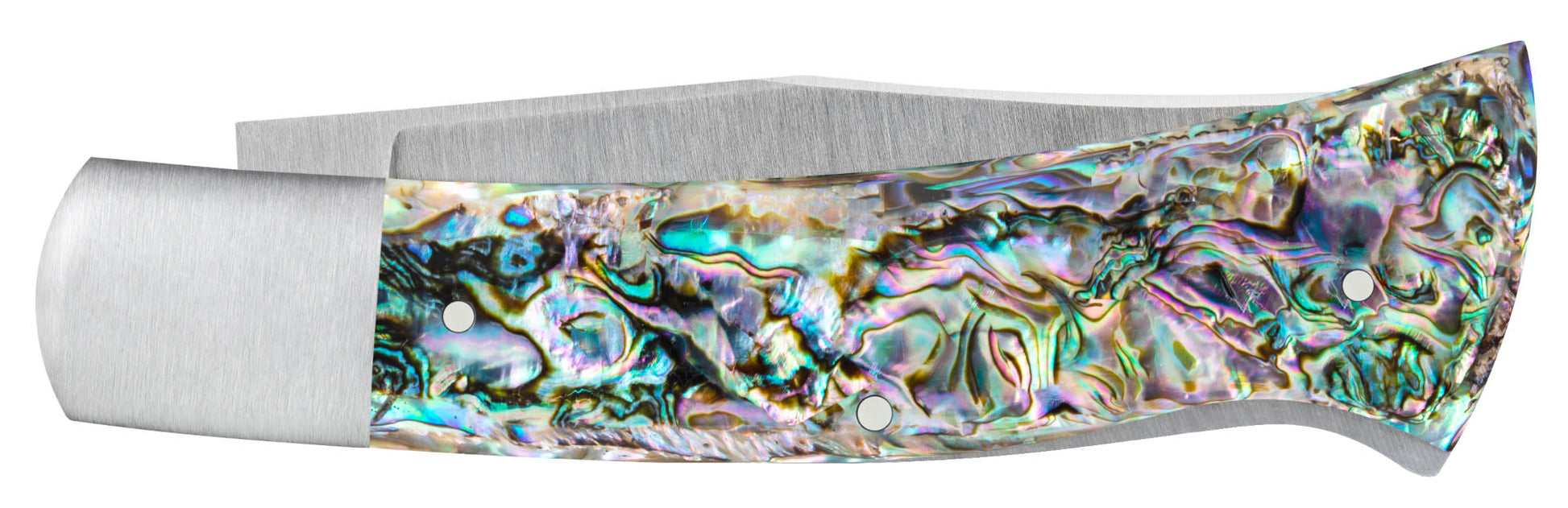 Back view of Bill Ruple x Case Axe Handle™ Abalone closed.