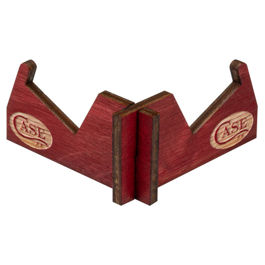 Front shot of Red Wooden Knife Stand