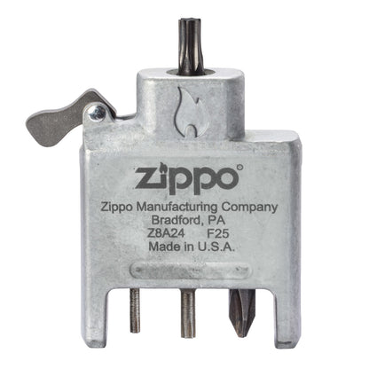 Case® | Zippo® Bit Safe Screwdriver - Black Matte Lighter Case standing with the T20 Torx head.