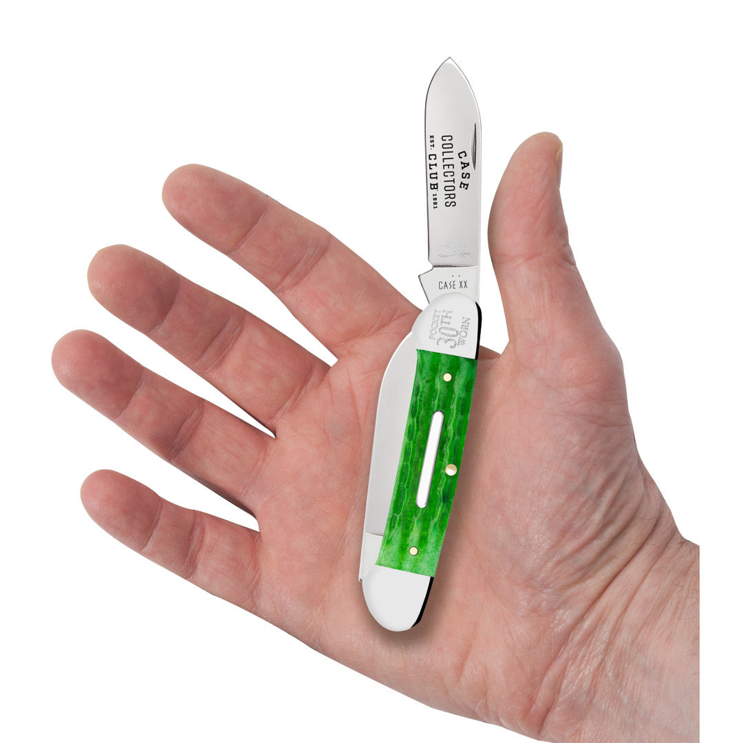 CCC® | Pocket Worn® Bright Green Bone Canoe – caseknives.com